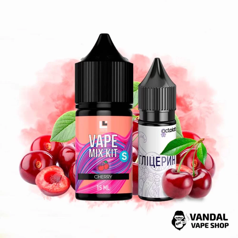 Набір Vape Mix Kit 30 мл 50 мг Hard зі смаком вишні Набір Vape Mix Kit 30 мл 50 мг Hard зі смаком вишні