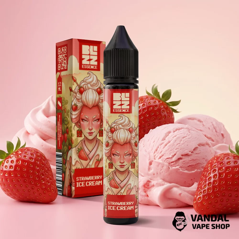 Набор Blizz Essence 30 мл 65 мг со вкусом клубничного мороженого Набор Blizz Essence 30 мл 65 мг со вкусом клубничного мороженого
