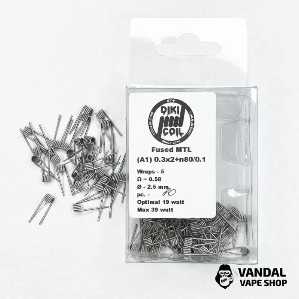 Готовая спираль Fused MTL 0,28 Ohm (A1) 0.3x2+n80/0.1