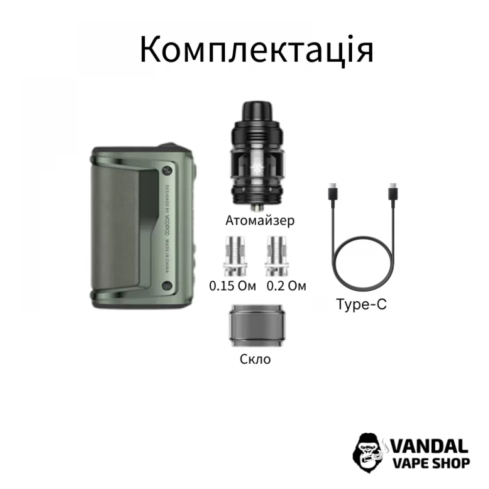 Стартовий набір Voopoo Argus GT 160W TC Kit в темно-синьому кольорі