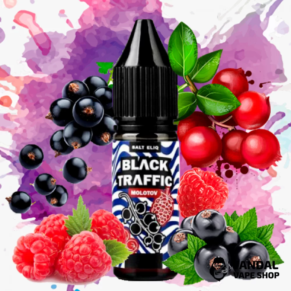 РІДИНА Black Triangle Salt Black Traffic Molotov, 15 мл, 30 мг НА СОЛЬОВОМУ НІКОТИНІ З СМАКОМ малини, чорної смородини і журавлини РІДИНА Black Triangle Salt Black Traffic Molotov, 15 мл, 30 мг НА СОЛЬОВОМУ НІКОТИНІ З СМАКОМ малини, чорної смородини і журавлини