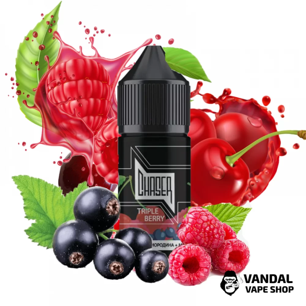 ЖИДКОСТЬ Chaser Salt - Triple Berry 30 мл 50 мг НА СОЛЕВОМ НИКОТИНЕ СО ВКУСОМ черной смородины, вишни и малины ЖИДКОСТЬ Chaser Salt - Triple Berry 30 мл 50 мг НА СОЛЕВОМ НИКОТИНЕ СО ВКУСОМ черной смородины, вишни и малины