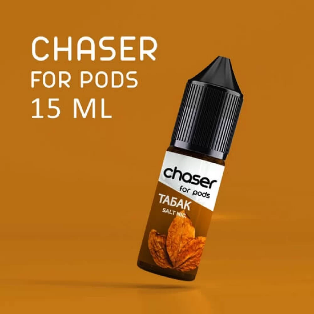 РІДИНА Chaser ForPods 15 мл, 30 мг НА СОЛЬОВОМУ НІКОТИНІ зі смаком Тютюну РІДИНА Chaser ForPods 15 мл, 30 мг НА СОЛЬОВОМУ НІКОТИНІ зі смаком Тютюну