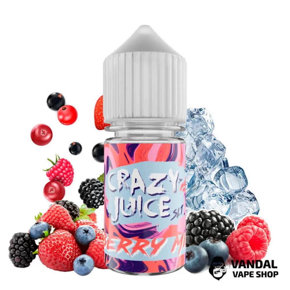 ЖИДКОСТЬ Crazy Juice Salt 30 мл НА СОЛЕВОМ НИКОТИНЕ 30 мг со вкусом лесных ягод с холодком ЖИДКОСТЬ Crazy Juice Salt 30 мл НА СОЛЕВОМ НИКОТИНЕ 30 мг со вкусом лесных ягод с холодком