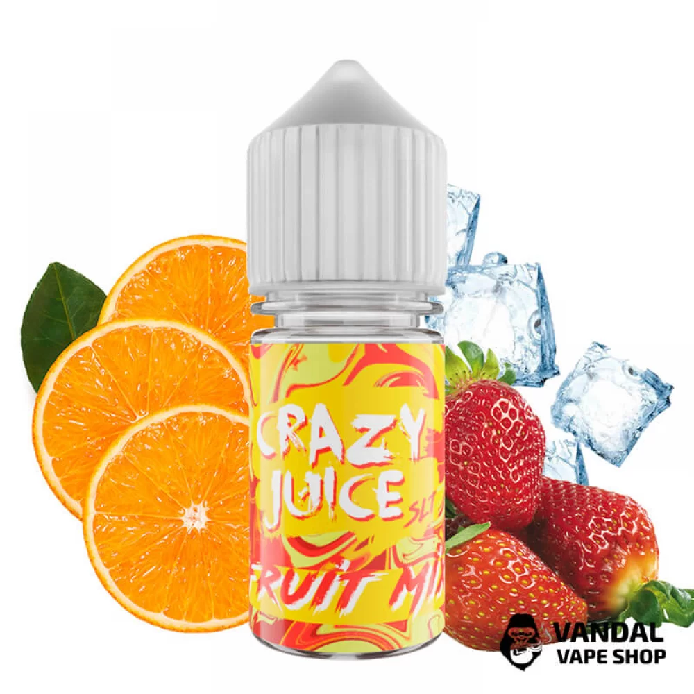 ЖИДКОСТЬ Crazy Juice Salt 30 мл НА СОЛЕВОМ НИКОТИНЕ 30 мг со вкусом апельсина и клубники с холодком ЖИДКОСТЬ Crazy Juice Salt 30 мл НА СОЛЕВОМ НИКОТИНЕ 30 мг со вкусом апельсина и клубники с холодком