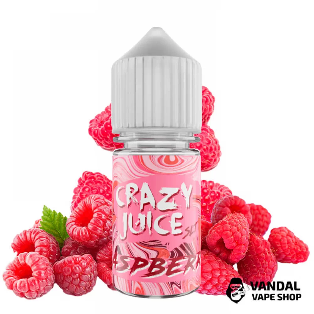 Рідина Crazy Juice Salt 30 мл НА СОЛьовому нікотині 30 мг зі смаком малини Рідина Crazy Juice Salt 30 мл НА СОЛьовому нікотині 30 мг зі смаком малини