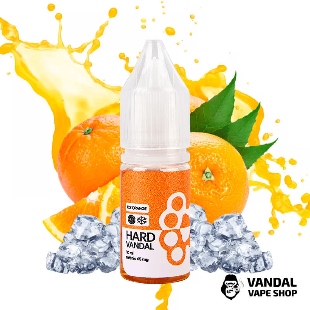 Рідина HARD VANDAL - Ice Orange 10 мл 65 мг НА СОЛЬОВОМУ НіКОТИНі зі смаком холодного апельсина