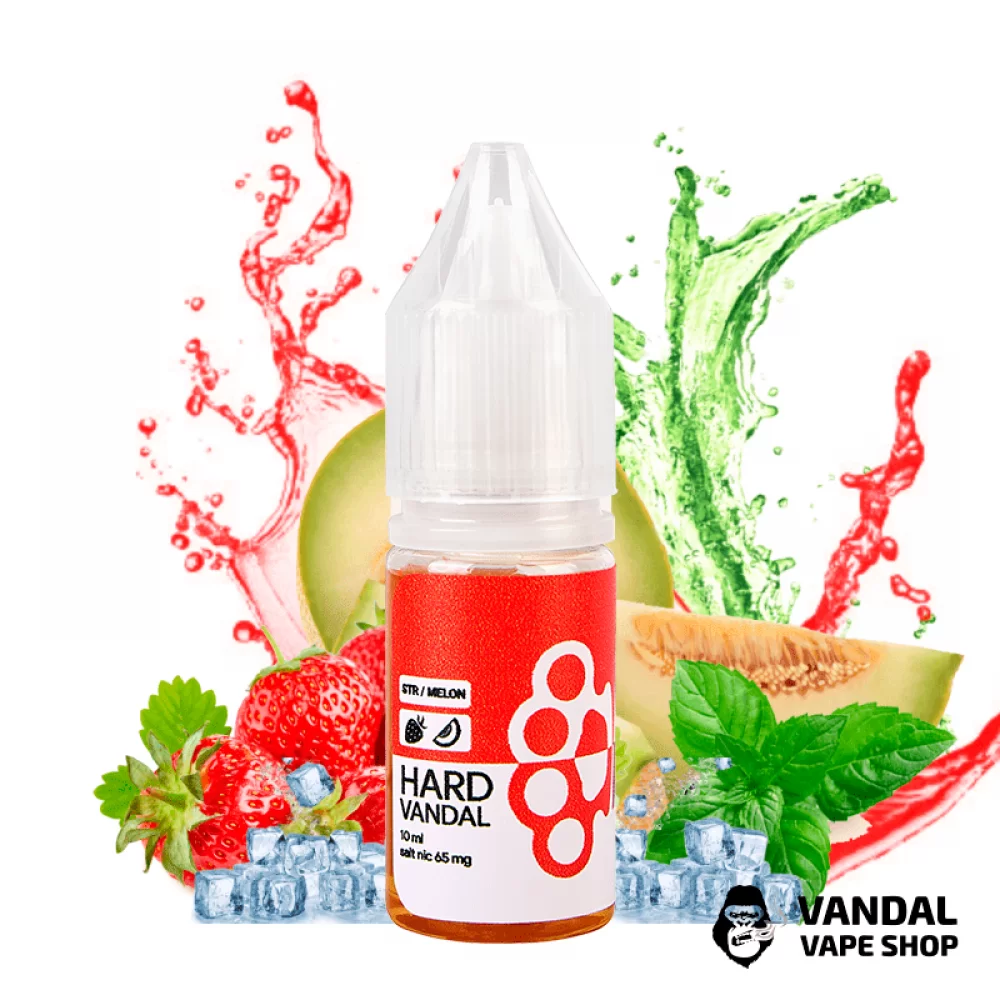 ЖИДКОСТЬ HARD VANDAL - Strawberry Melon 10 мл 65 мг НА СОЛЕВОМ НИКОТИНЕ СО ВКУСОМ клубники с дыней ЖИДКОСТЬ HARD VANDAL - Strawberry Melon 10 мл 65 мг НА СОЛЕВОМ НИКОТИНЕ СО ВКУСОМ клубники с дыней