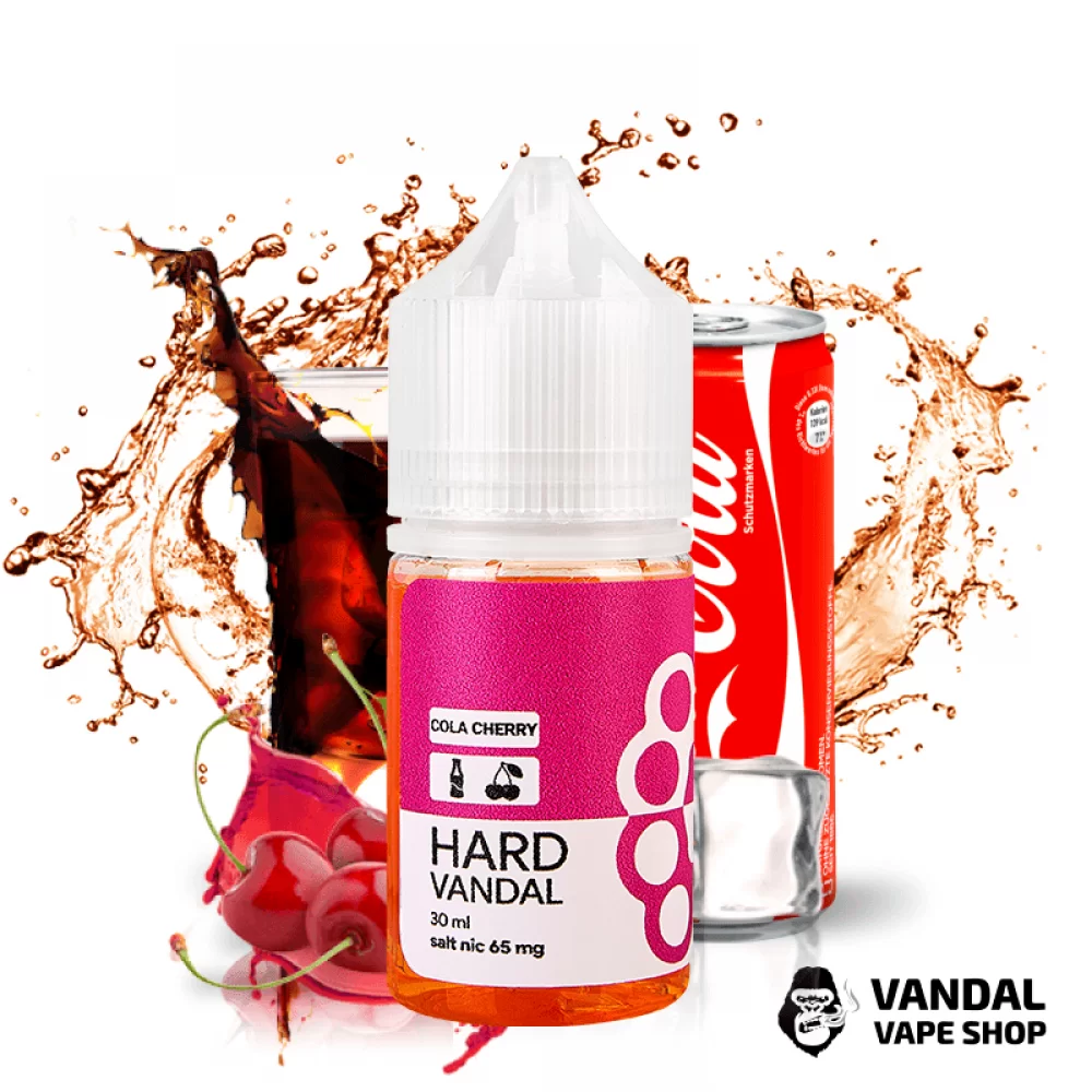 Рідина HARD VANDAL - Cola Cherry 30 мл 65 мг НА СОЛЬОВОМУ НіКОТИНі зі смаком коли з вишнею