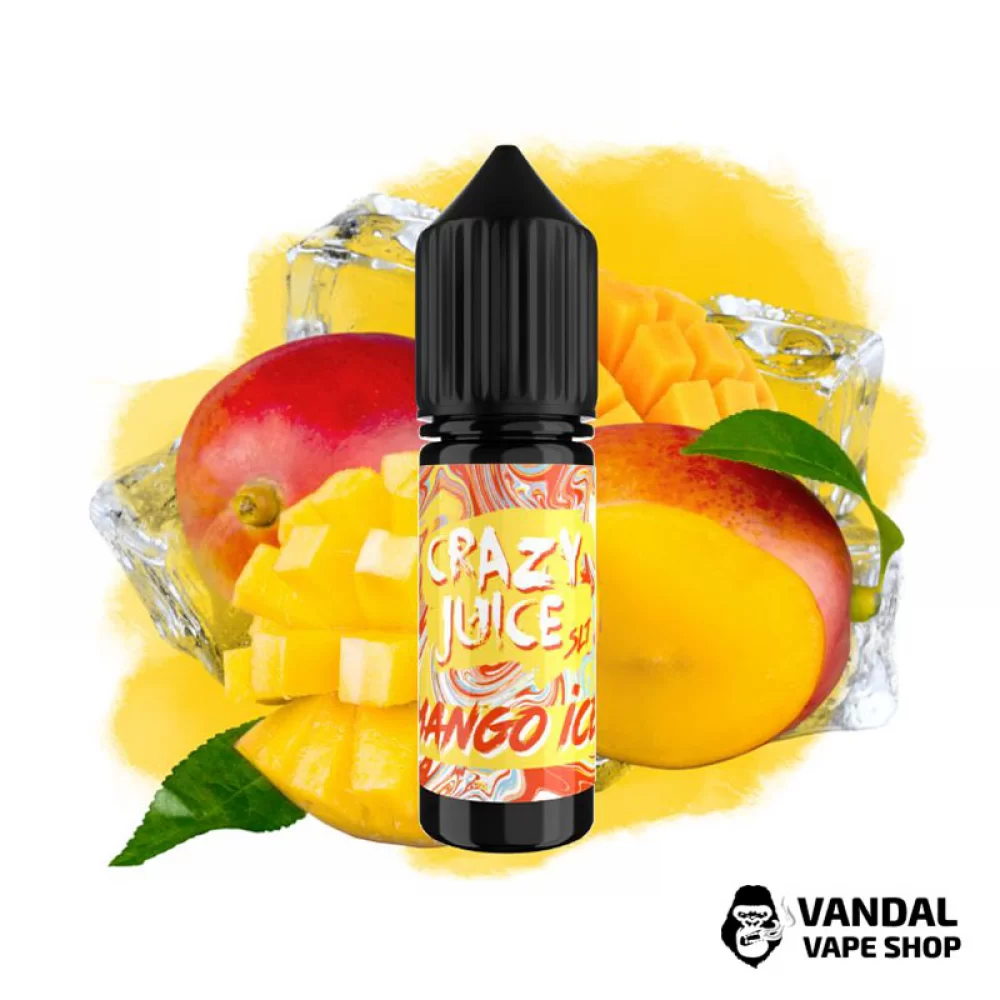 Рідина Crazy Juice Salt 15 мл на сольовому нікотині 50 мг зі смаком манго з льодом