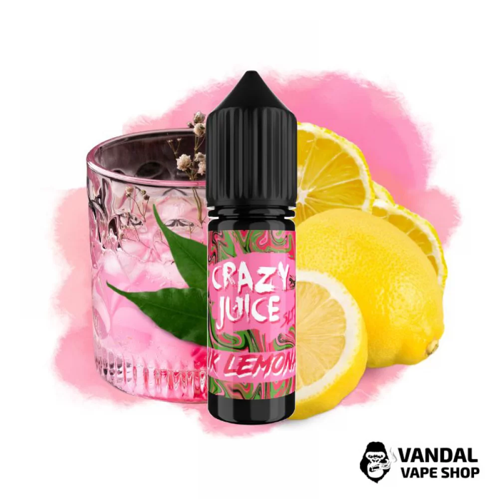 ЖИДКОСТЬ Crazy Juice Salt 15 мл НА СОЛЕВОМ НИКОТИНЕ 50 мг со вкусом розового лимонада ЖИДКОСТЬ Crazy Juice Salt 15 мл НА СОЛЕВОМ НИКОТИНЕ 50 мг со вкусом розового лимонада