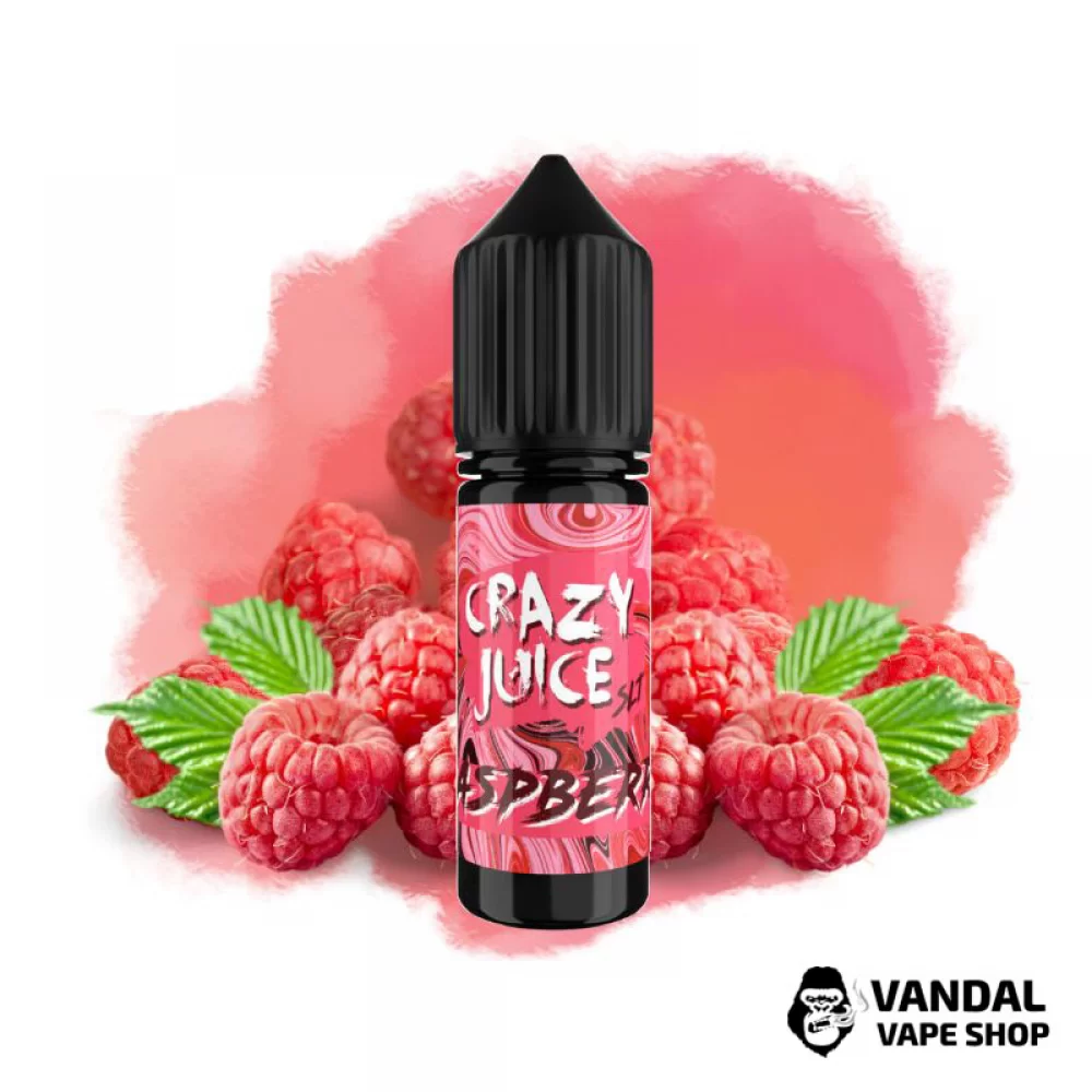 ЖИДКОСТЬ Crazy Juice Salt 15 мл НА СОЛЕВОМ НИКОТИНЕ 30 мг со вкусом малины