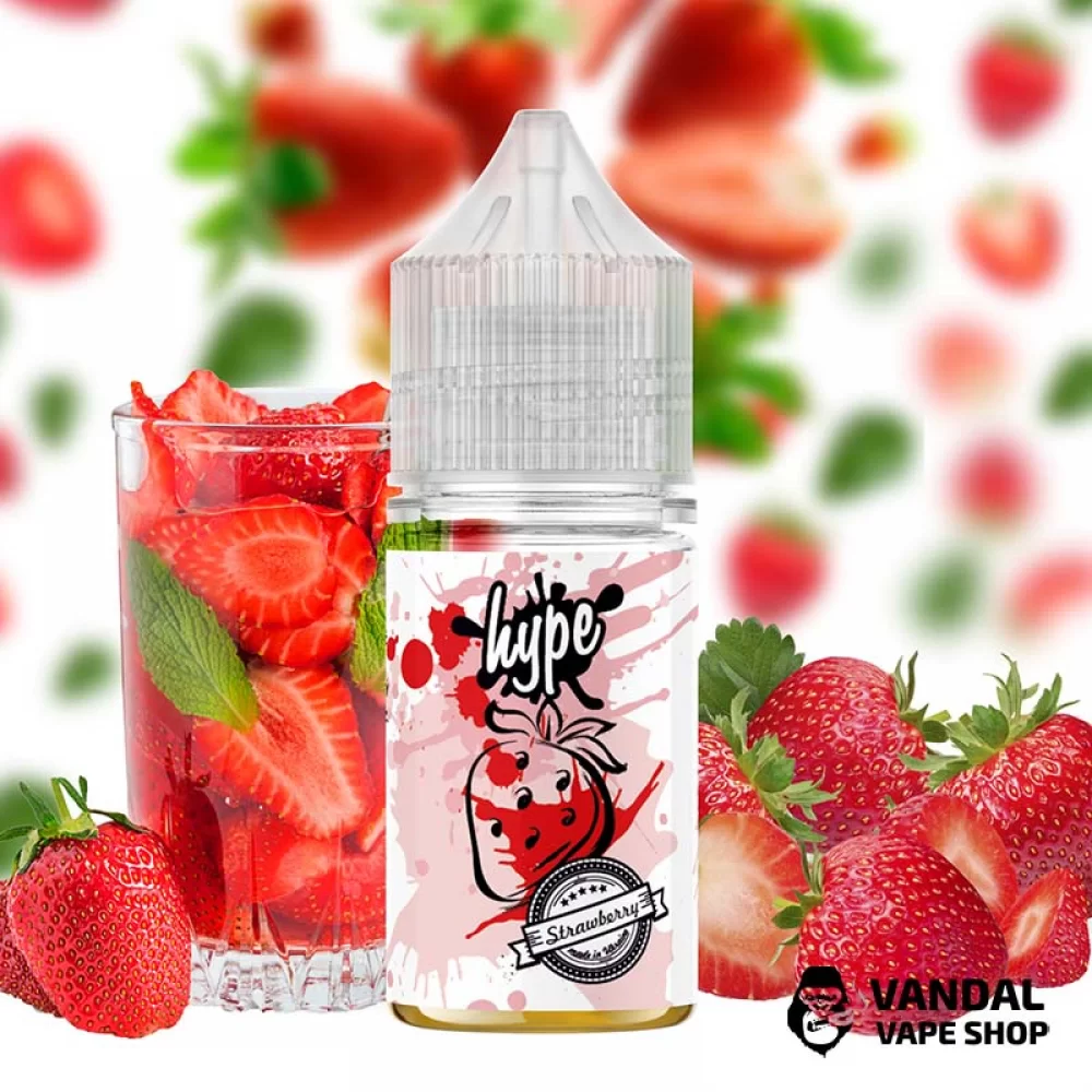 Рідина hype - Strawberries 30 мл 35 мг НА СОЛЬОВОМУ НіКОТИНі зі смаком полуниці Рідина hype - Strawberries 30 мл 35 мг НА СОЛЬОВОМУ НіКОТИНі зі смаком полуниці