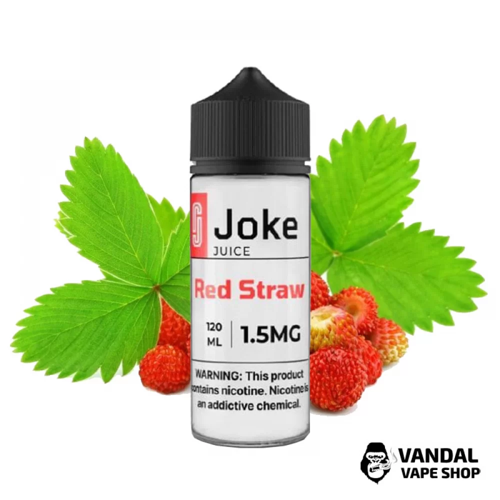 Жидкость Joke 120 мл на органическом никотине 1.5 мг со вкусом земляники Жидкость Joke 120 мл на органическом никотине 1.5 мг со вкусом земляники