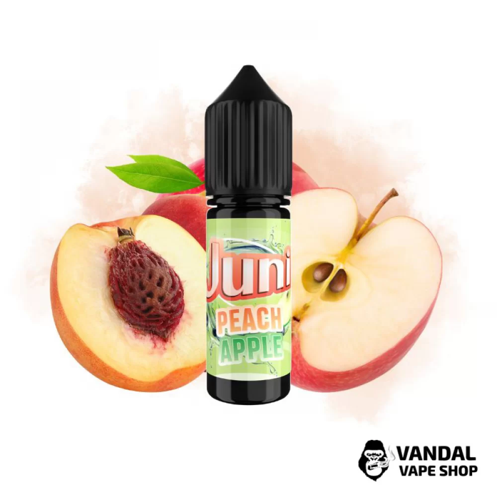 ЖИДКОСТЬ Juni SLT - Peach Apple 15 мл 30 мг - со вкусом персика и соковитого яблока ЖИДКОСТЬ Juni SLT - Peach Apple 15 мл 30 мг - со вкусом персика и соковитого яблока