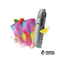 Набор L 2.0: Voopoo VMATE Pro 2 Space Grey + Lucky 30 Cherry lemonade 65 мг + Lucky 30 Strawberry 65 мг + Стикерпак