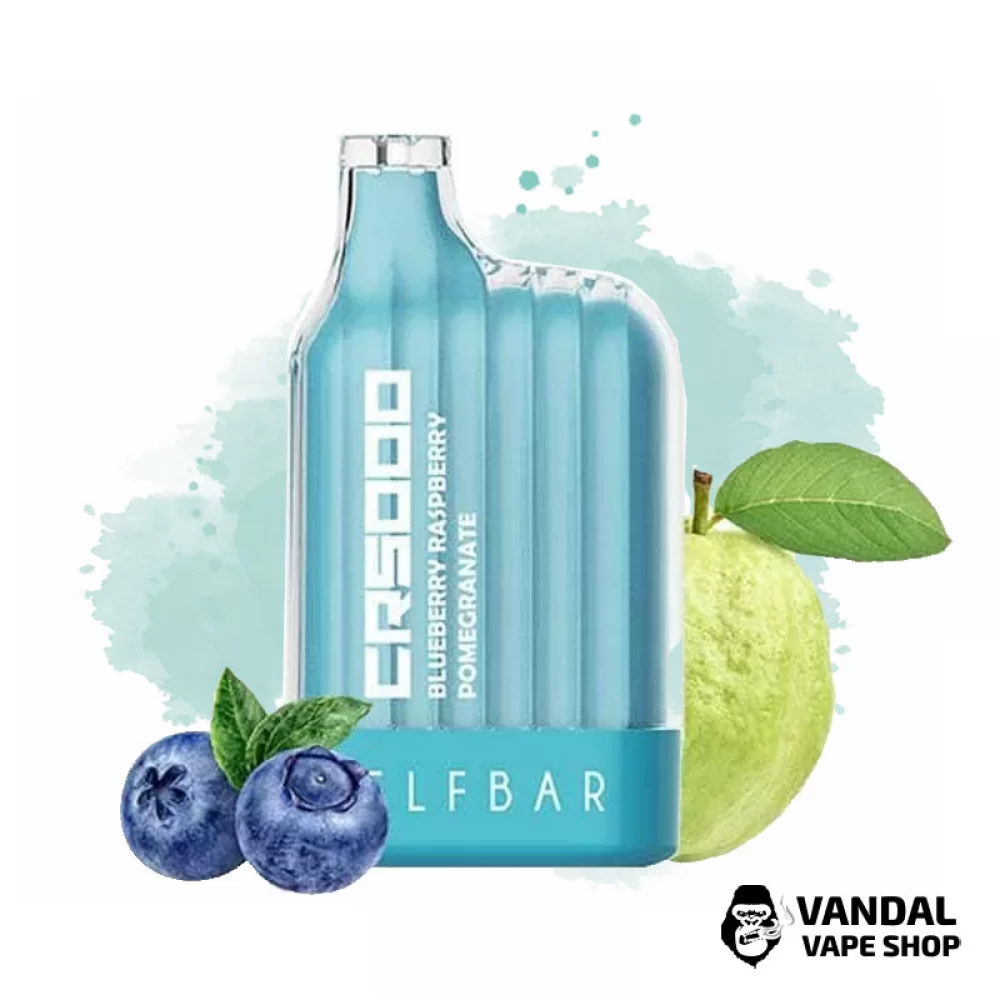 Одноразовая Pod система Elf Bar CR5000 50 мг 650 мАч на 5000 затяжек со вкусом черники, малины, граната