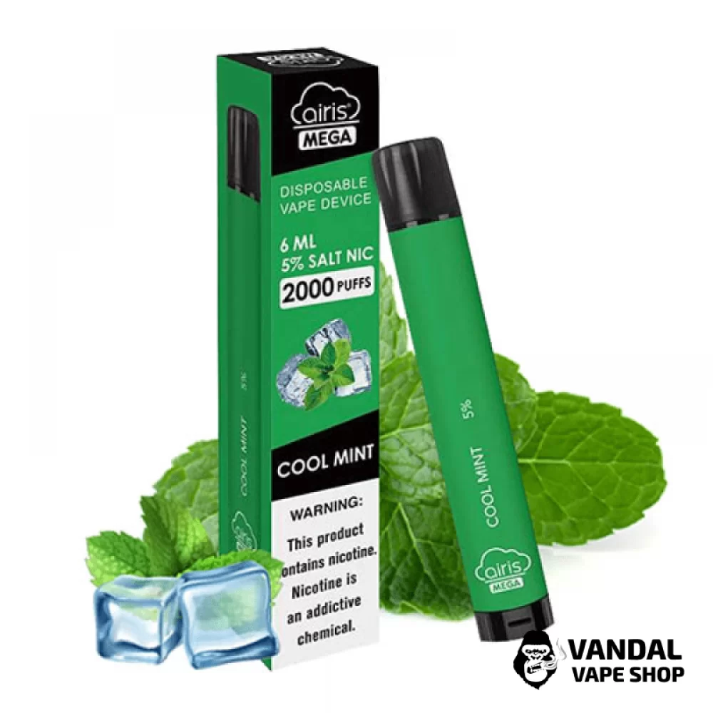 Одноразка Airis Mega 2000 Disposable Vape Strawberry Banana 5% со вкусом мяты Одноразка Airis Mega 2000 Disposable Vape Strawberry Banana 5% со вкусом мяты