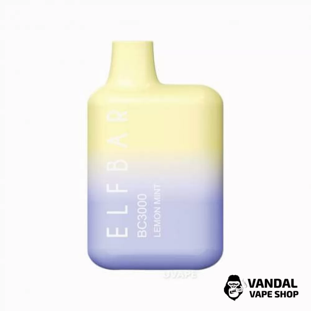 Одноразовий Pod Elf Bar BC3000 Disposable Device 650mAh 5% на 3000 затяжок зі смаком лимону з м'ятою