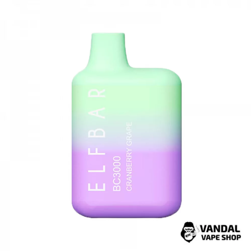 Одноразовий Pod Elf Bar BC3000 Disposable Device 650mAh 5% на 3000 затяжок зі смаком журавлини з виноградом