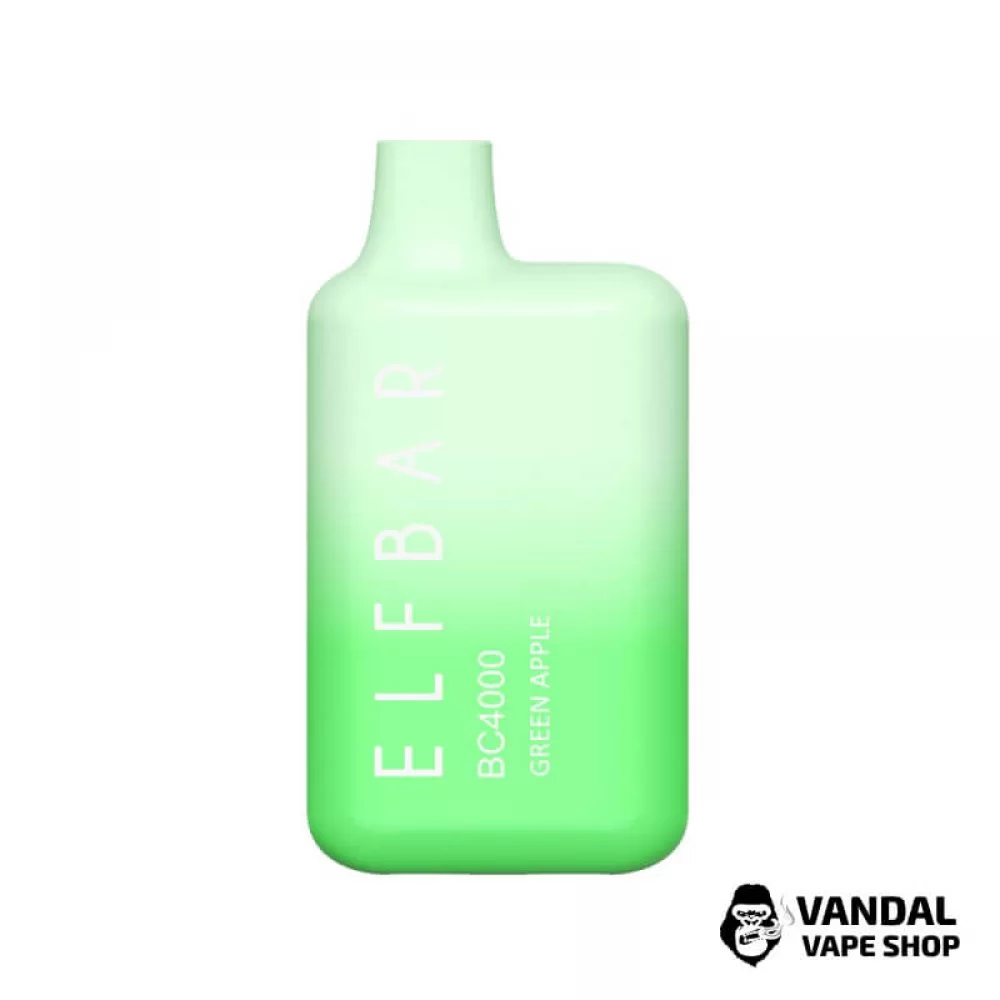 Одноразовый Pod Elf Bar BC4000 Disposable Device 650mAh 5% на 4000 затяжек со вкусом кислого яблока Одноразовый Pod Elf Bar BC4000 Disposable Device 650mAh 5% на 4000 затяжек со вкусом кислого яблока