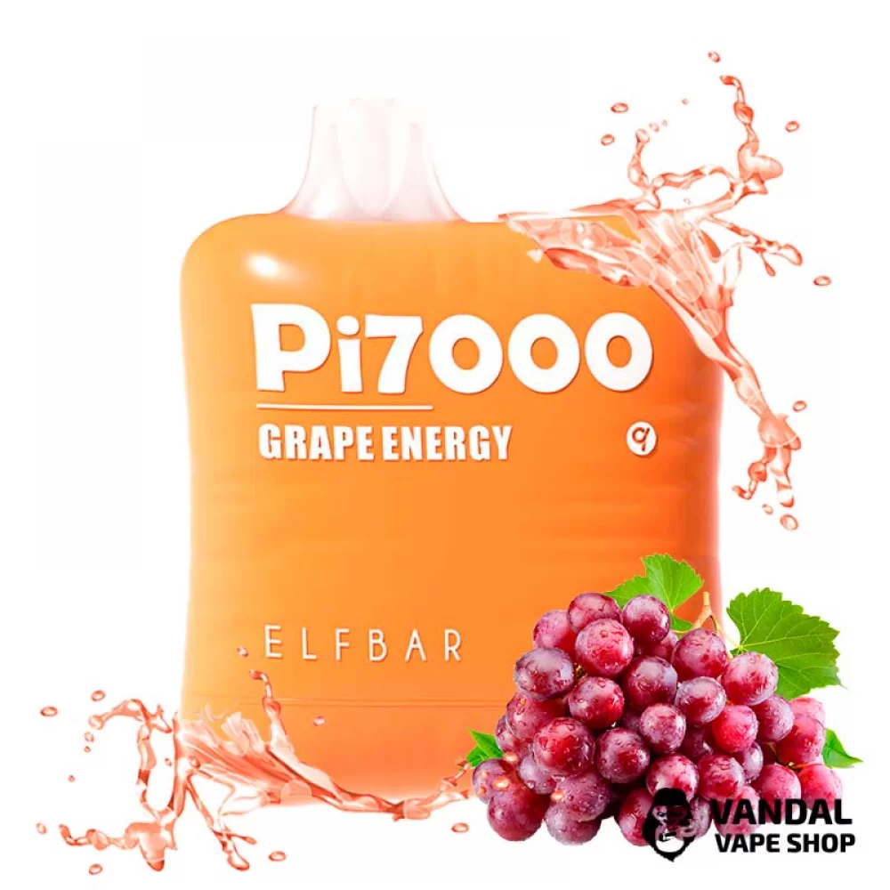Одноразовый Elf Bar PI7000 500 мАч 5% на 7000 затяжек со вкусом виноградного энергетика