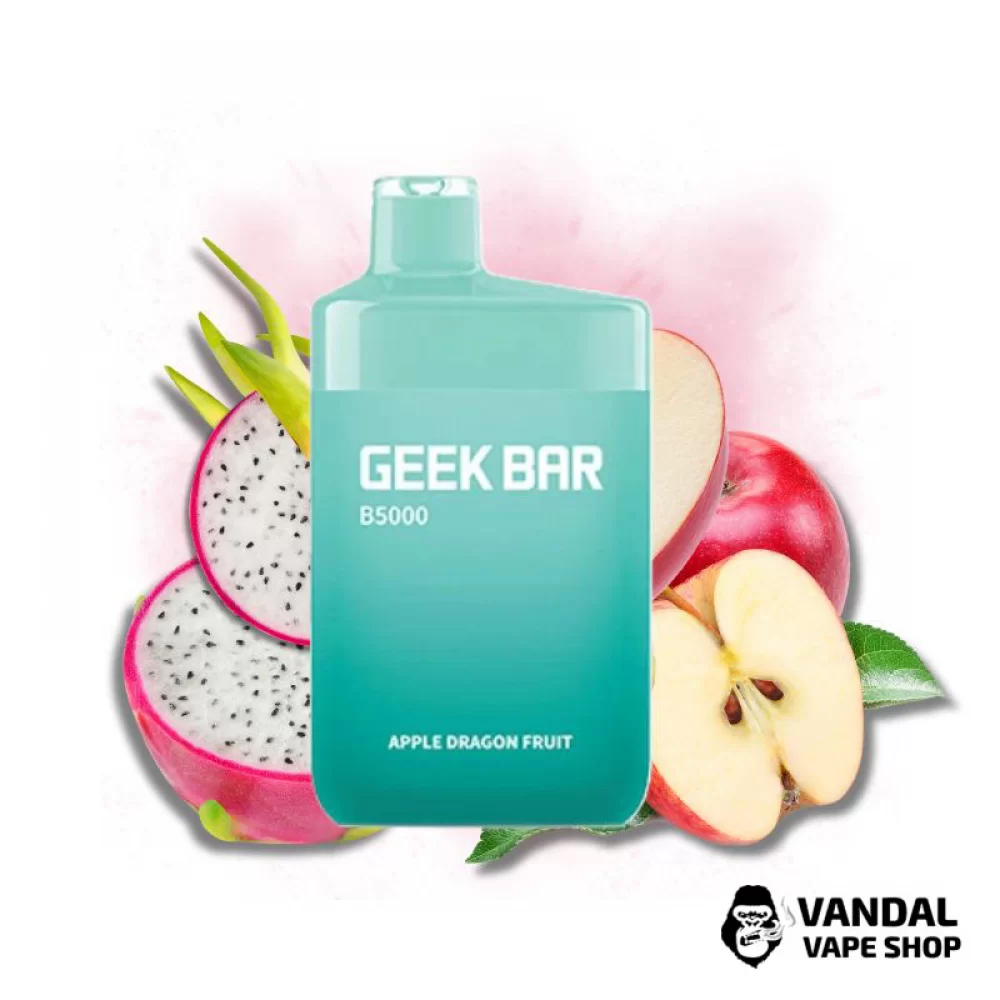 Одноразовая Pod система Geek Bar B5000 50 мг 650 мАч на 5000 затяжек со вкусом яблок и фрукта дракона