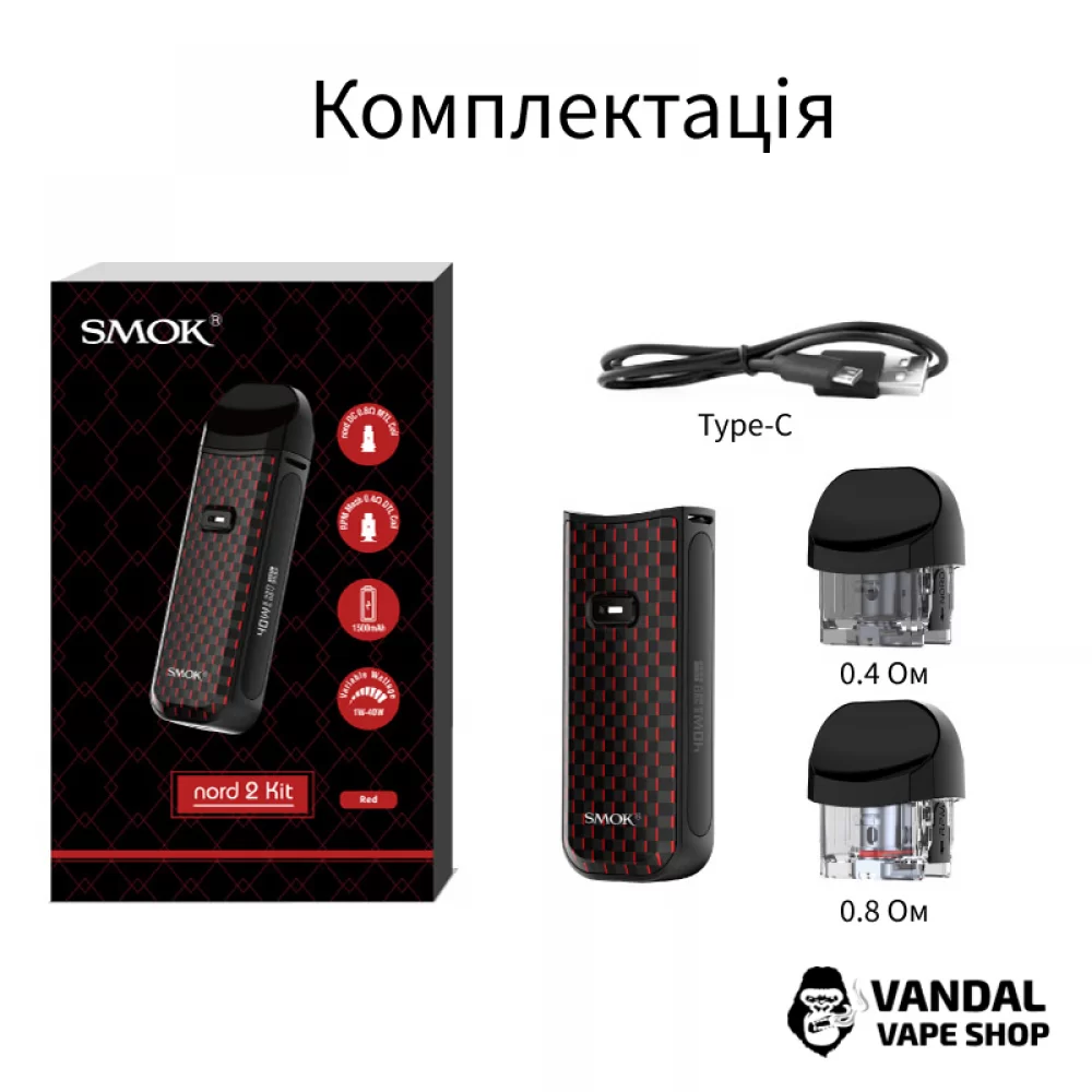 SMOK Nord 2 Pod Starter Kit (Original) Red