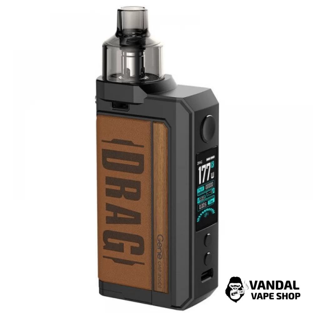 Под-мод система VooPoo Drag MAX Pod Mod Kit (Original) Vintage Brown в коричновому кольорі Под-мод система VooPoo Drag MAX Pod Mod Kit (Original) Vintage Brown в коричновому кольорі