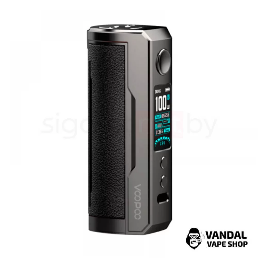 Бокс мод VooPoo Drag X Plus 100W в черном цвете Бокс мод VooPoo Drag X Plus 100W в черном цвете
