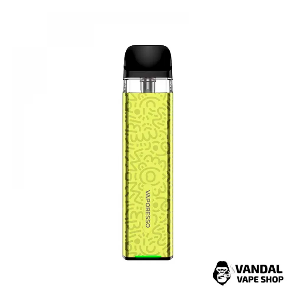 Pod-система Vaporesso XROS 3 Mini Pod Kit (Original) в лимонно-желтом цвете с узорами