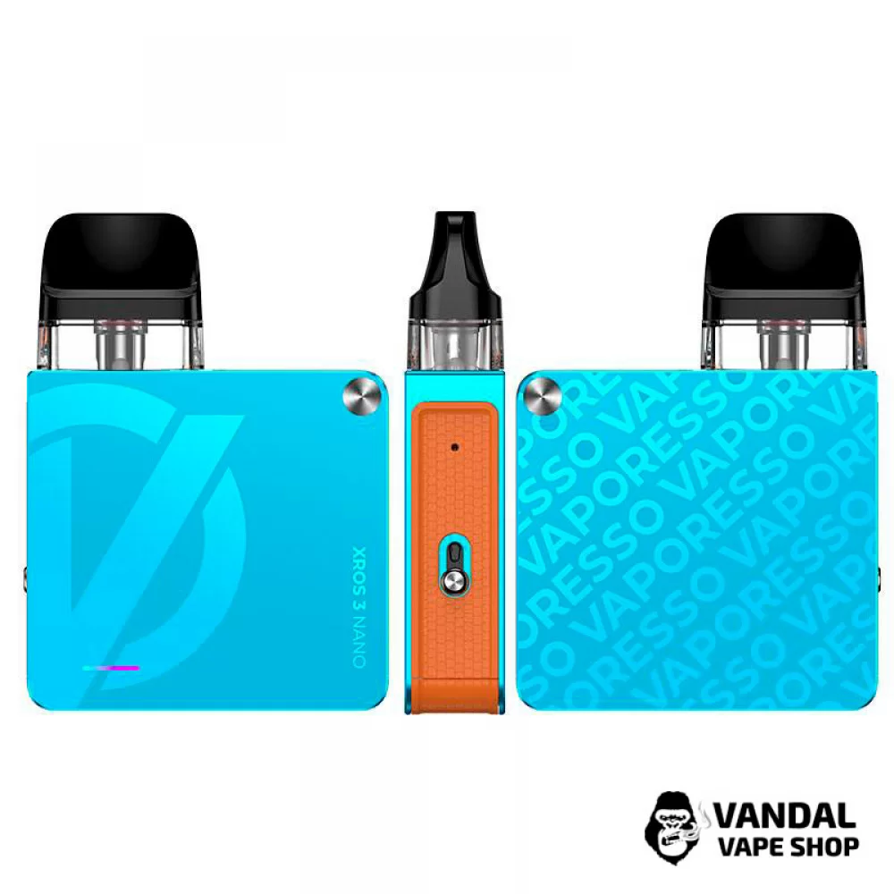Оригинальный стартовый набор Vaporesso XROS 3 Nano Kit в голубом цвете Оригинальный стартовый набор Vaporesso XROS 3 Nano Kit в голубом цвете