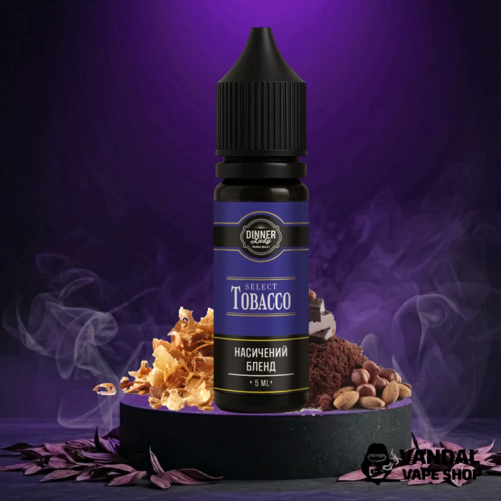 Набор для самозамеса Dinner Lady Tobacco 15 мл 50 мг со вкусом классического табака, какао и орехом Набор для самозамеса Dinner Lady Tobacco 15 мл 50 мг со вкусом классического табака, какао и орехом