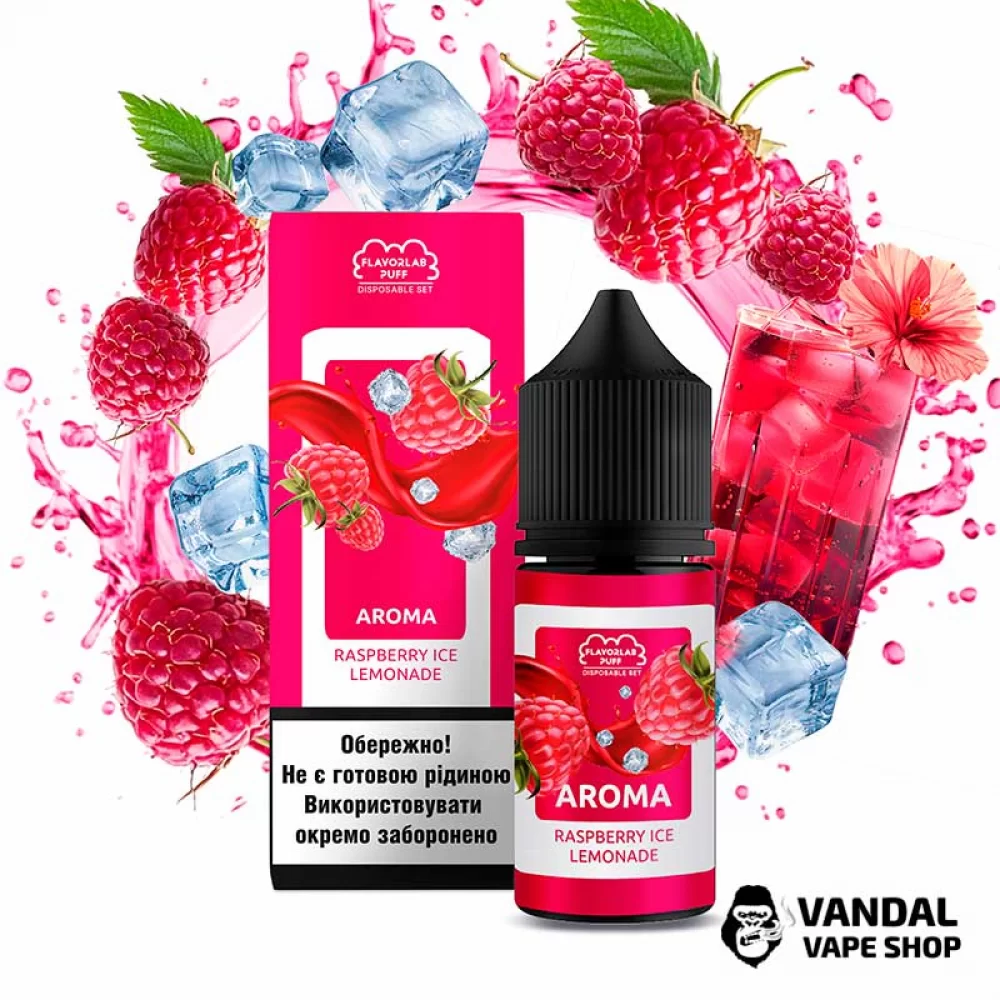 Набор для самозамеса Flavorlab Disposable Puff 30 мл 50 мг со вкусом лимонада с малиной и холодком