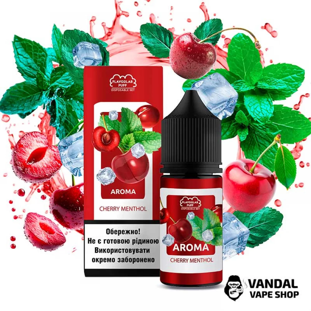 Набір Flavorlab Disposable Puff 30 мл 50 мг зі смаком вишні та ментолу