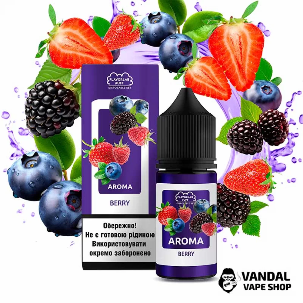 Набор Flavorlab Disposable Puff 30 мл 50 мг со вкусом ягод Набор Flavorlab Disposable Puff 30 мл 50 мг со вкусом ягод