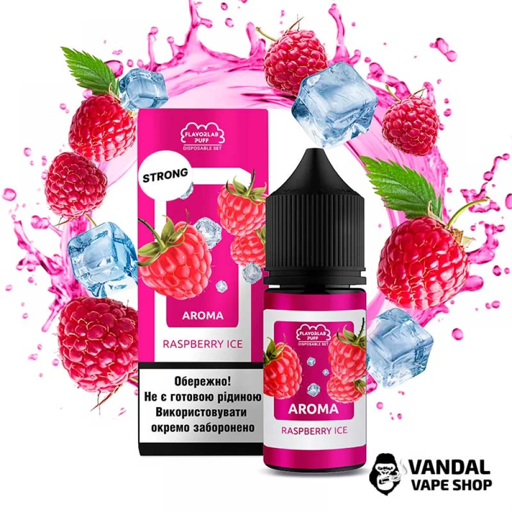 Набор для самозамеса Flavorlab Disposable Puff Strong 30 мл 50 мг со вкусом малины с холодком