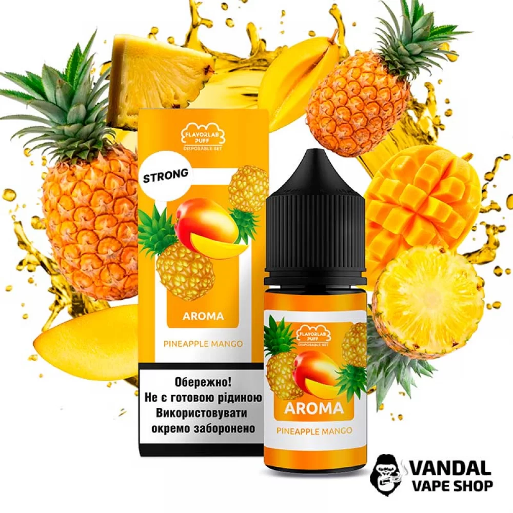 Набор для самозамеса Flavorlab Disposable Puff Strong 30 мл 50 мг со вкусом манго и ананаса