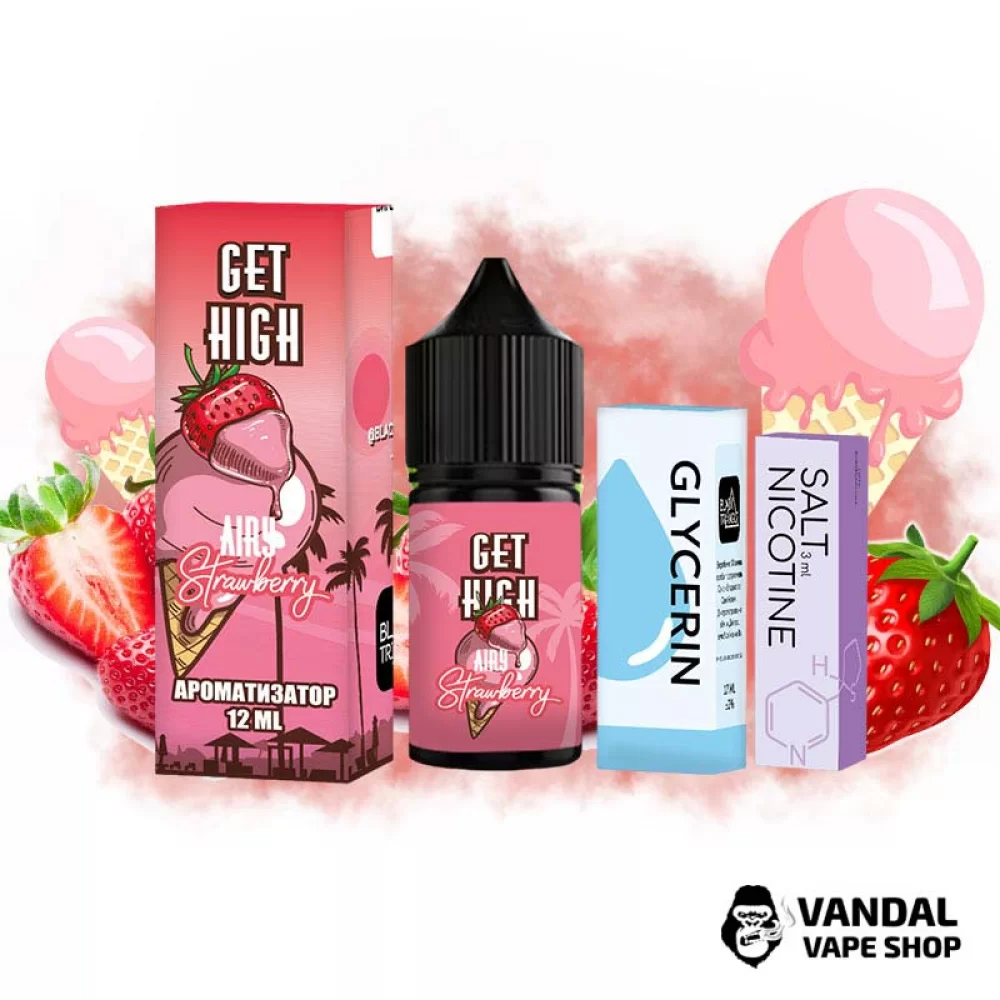 Набор для самозамеса Get High 30 мл 25 мг со вкусом клубничного мороженого