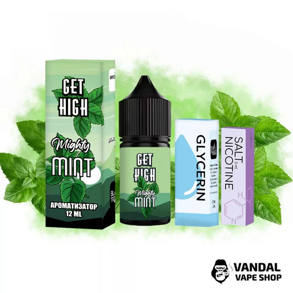Набор для самозамеса Get High 30 мл 50 мг - со вкусом прохладной мяты.