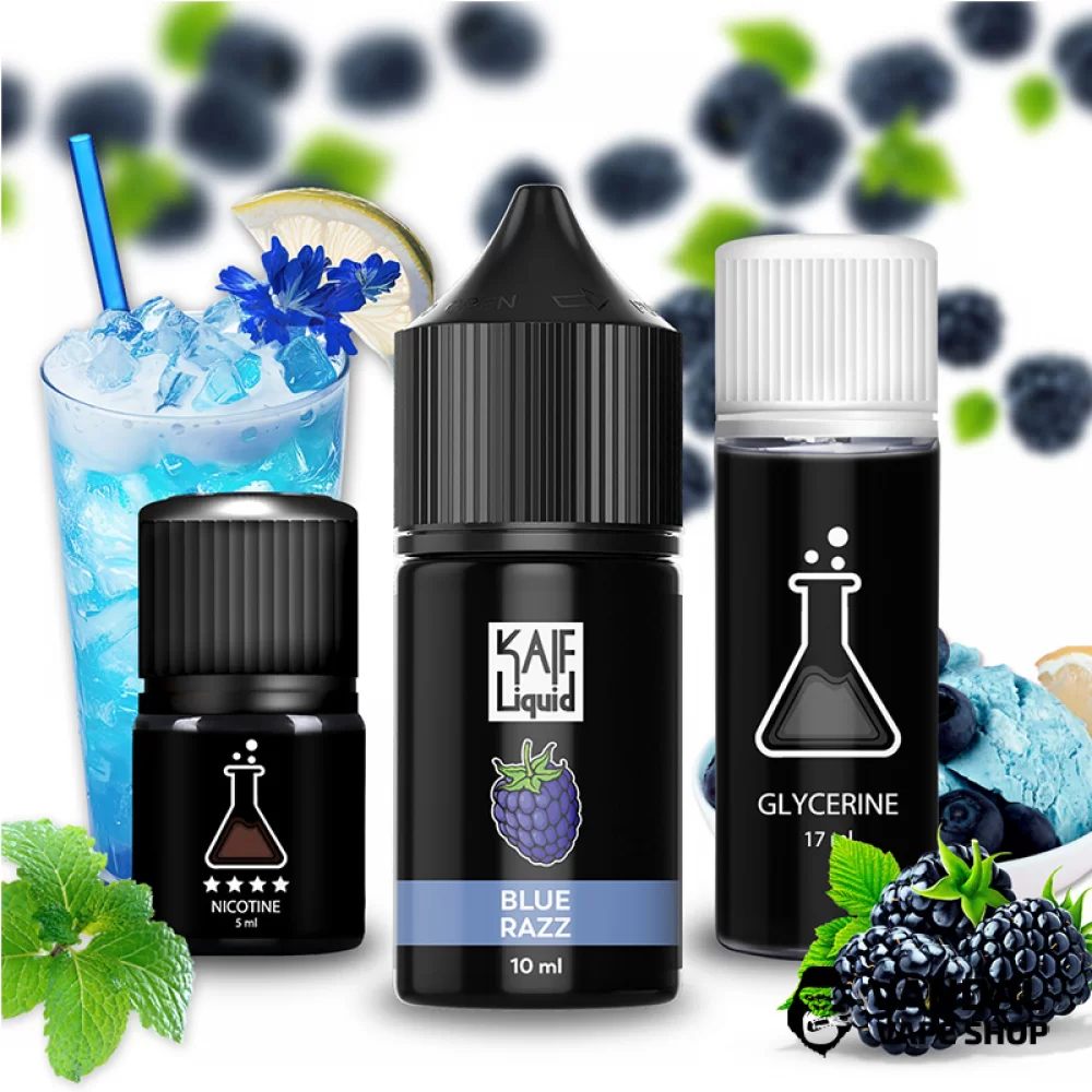 Набор для самозамеса Kaif Liquid 30 мл 50 мг со вкусом голубой малины