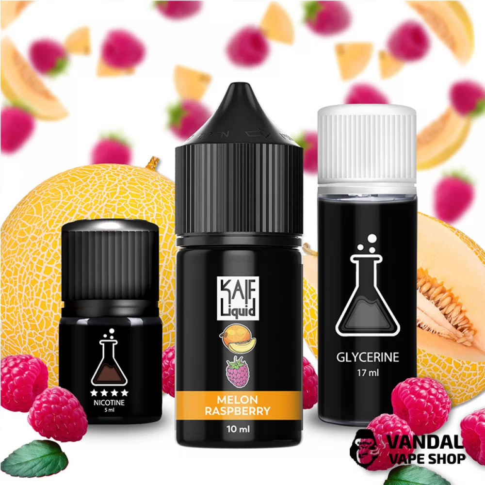 Набор для самозамеса Kaif Liquid 30 мл 25 мг со вкусом дыни и малины