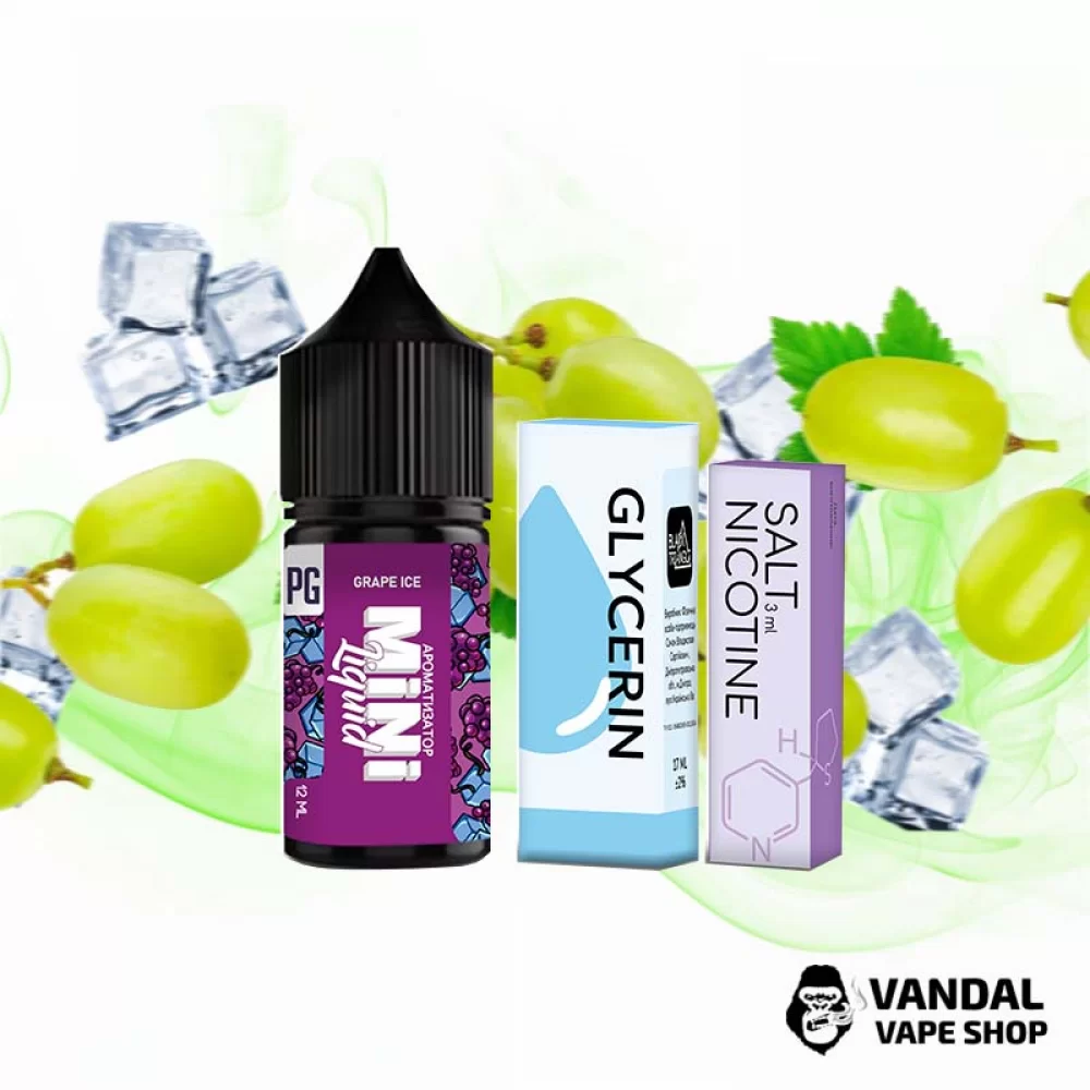 Набор для самозамеса Mini Liquid  30 мл 25 мг со вкусом винограда с холодком