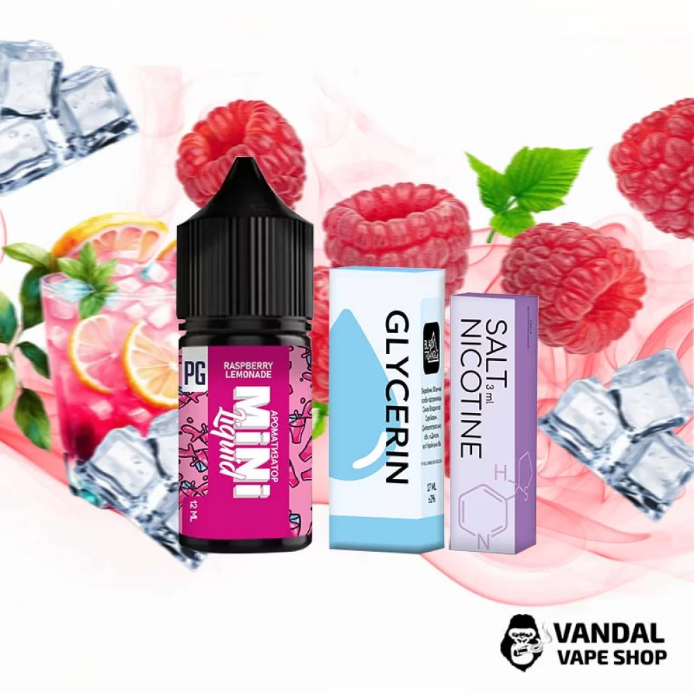 Набор для самозамеса Mini Liquid  30 мл 25 мг со вкусом лимонада из малины