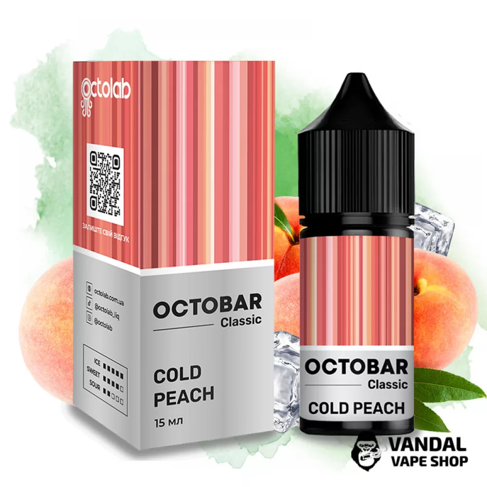 Набор OctoBar Salt 30 мл 50 мг Hard со вкусом персика нектарина с холодком