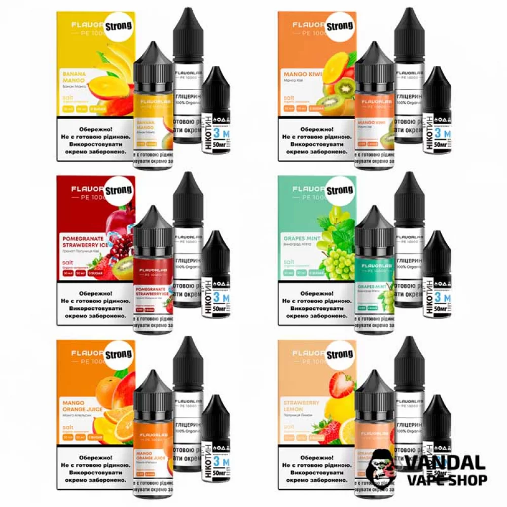 Набор для самозамеса Flavorlab PE 10000 Strong 30 мл Набор для самозамеса Flavorlab PE 10000 Strong 30 мл