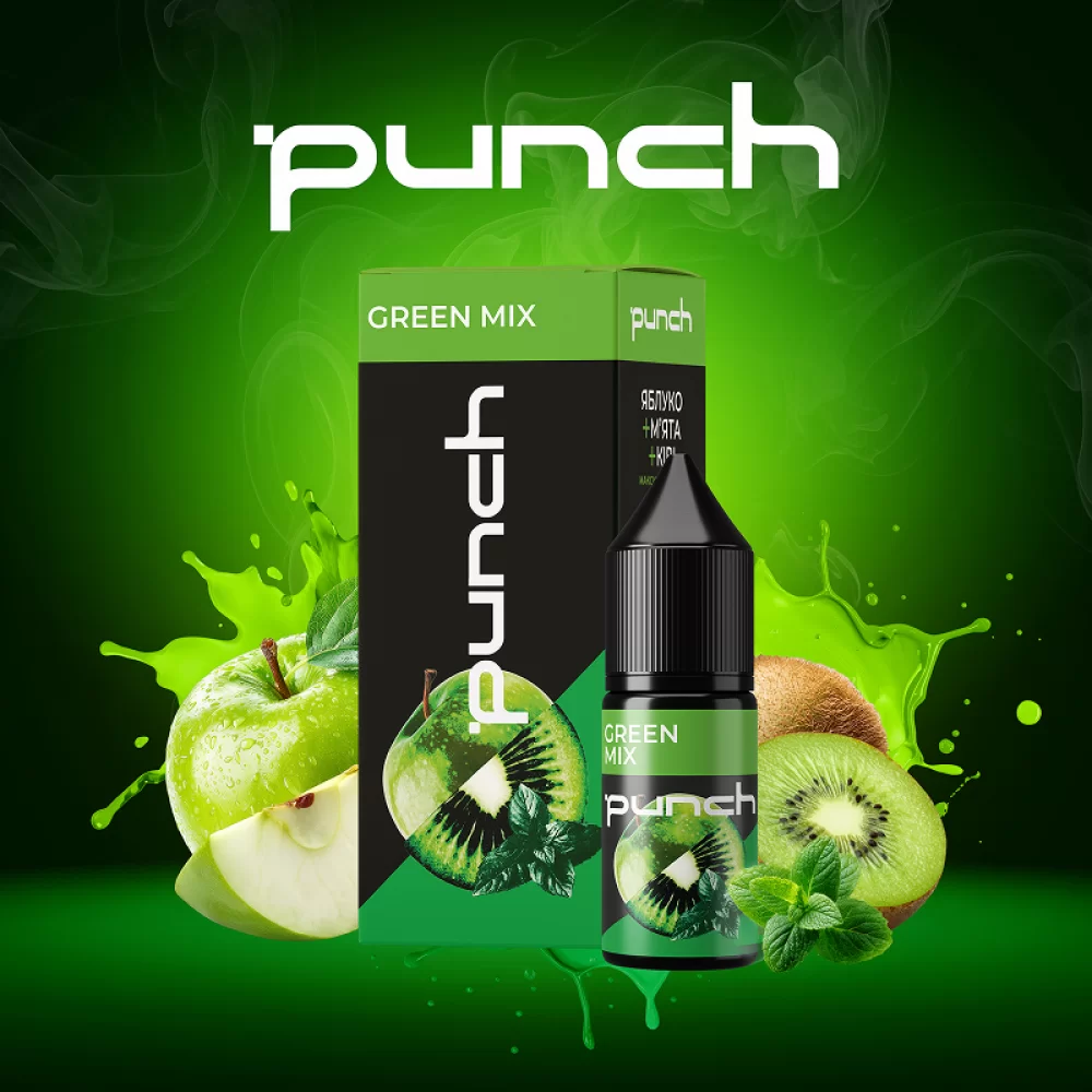 Набор для самозамеса Punch 10 мл со вкусом яблока, киви и мяты Набор для самозамеса Punch 10 мл со вкусом яблока, киви и мяты