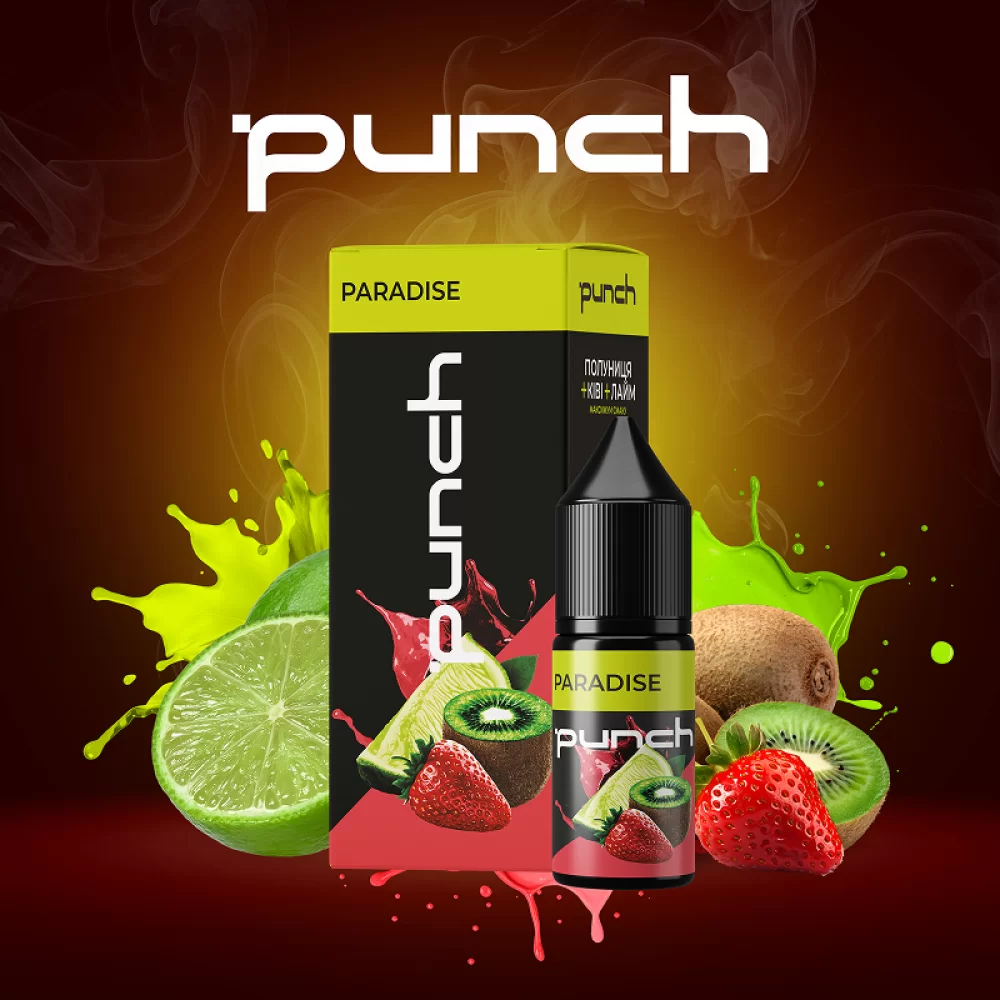 Набор для самозамеса Punch 10 мл 60 мг со вкусом клубники, киви и лайма Набор для самозамеса Punch 10 мл 60 мг со вкусом клубники, киви и лайма