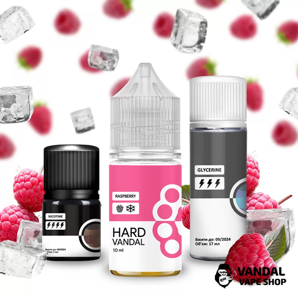 Набір для самозамісу HARD VANDAL 30 мл 65 мг зі смаком малини з холодком
