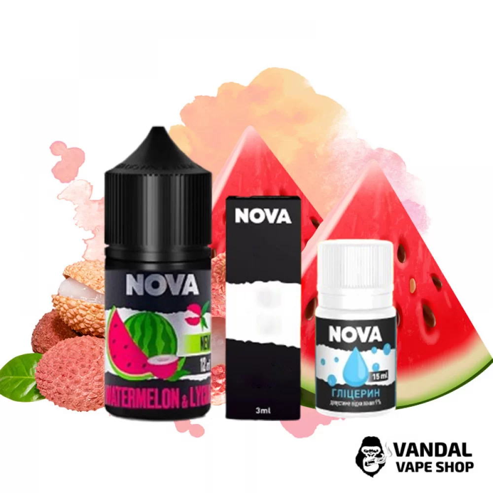 Набор для самозамеса Nova 30 мл 65 мг со вкусом арбуза и личи